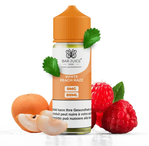 Bar Juice - White Peach Razz - 80ml Shortfill